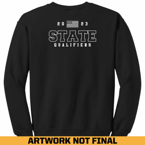 2023 Indians Wrestling State Crewneck Sweatshirt - Image 2