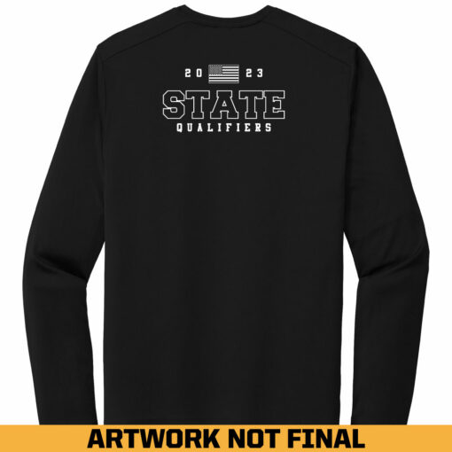 2023 Indians Wrestling State Long Sleeve Performance Tee - Image 2