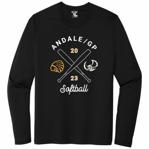 2023 Indians Softball Long Sleeve Performance Tee - Image 2