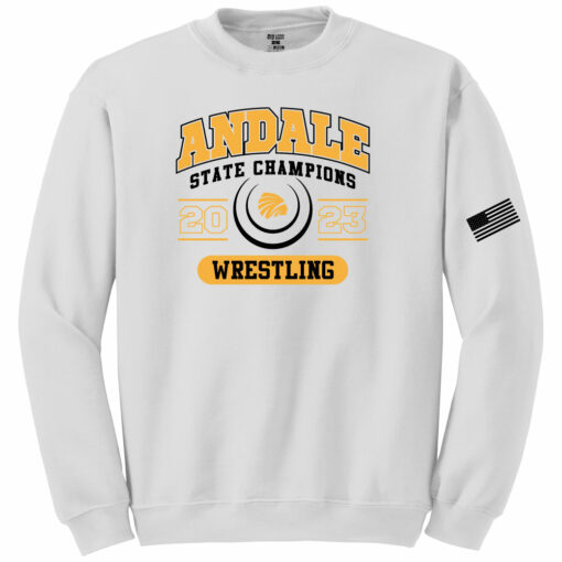 2023 Indians Wrestling State Champs Crewneck Sweatshirt