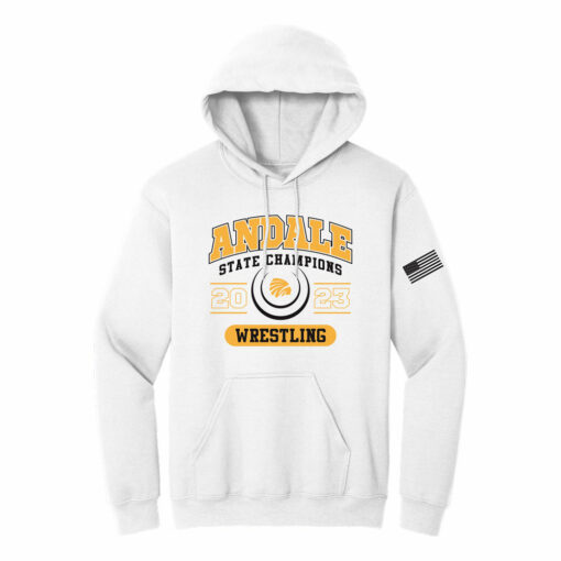 2023 Indians Wrestling State Champs Cotton Hoodie