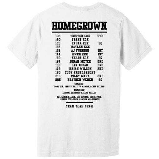 2023 Indians Wrestling State Champs Bella+Canvas Short Sleeve Combed Cotton Tee - Image 2