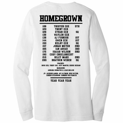 2023 Indians Wrestling State Champs Bella+Canvas Long Sleeve Combed Cotton Tee - Image 2