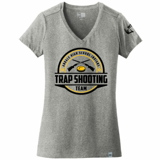 2023 Indians Trap Shooting New Era Ladies Heritage Blend V-Neck Tee
