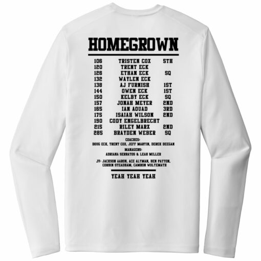 2023 Indians Wrestling State Champs Long Sleeve Performance Tee - Image 2