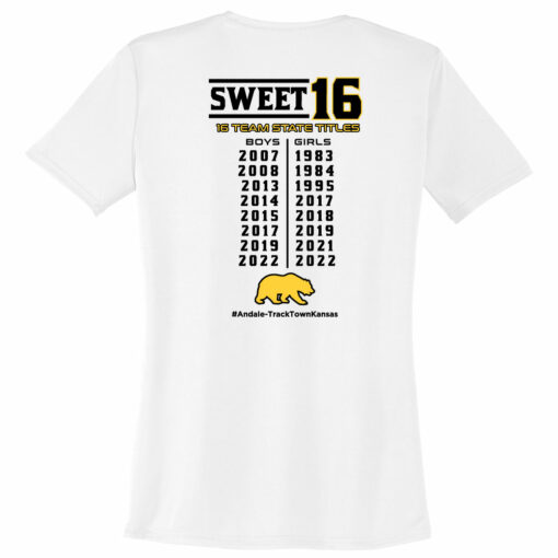 2022 Andale Indians Track State Champs Ladies Performance Tee - Image 3