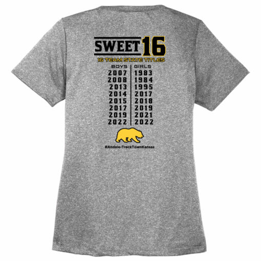 2022 Andale Indians Track State Champs Ladies Performance Tee - Image 4