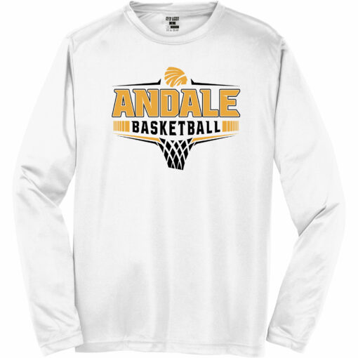 2023 Indians Boys Basketball Long Sleeve Performance Tee - Image 3