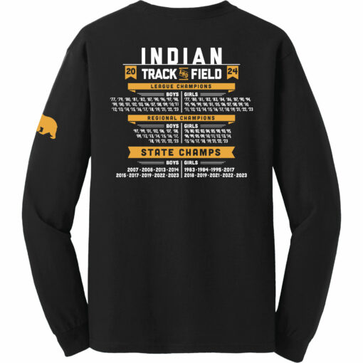 2024 Indians Track Combed Cotton Long Sleeve Tee - Image 2