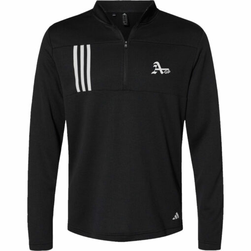 2024 AGP Softball Adidas 3-Stripes Double Knit Quarter-Zip Pullover - Image 3