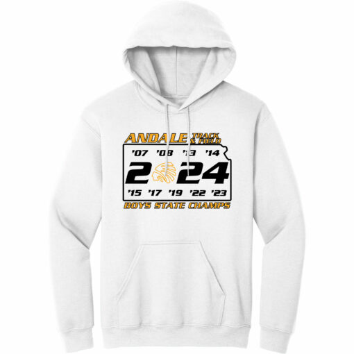 2024 Indians Track State Champs Cotton Hoodie